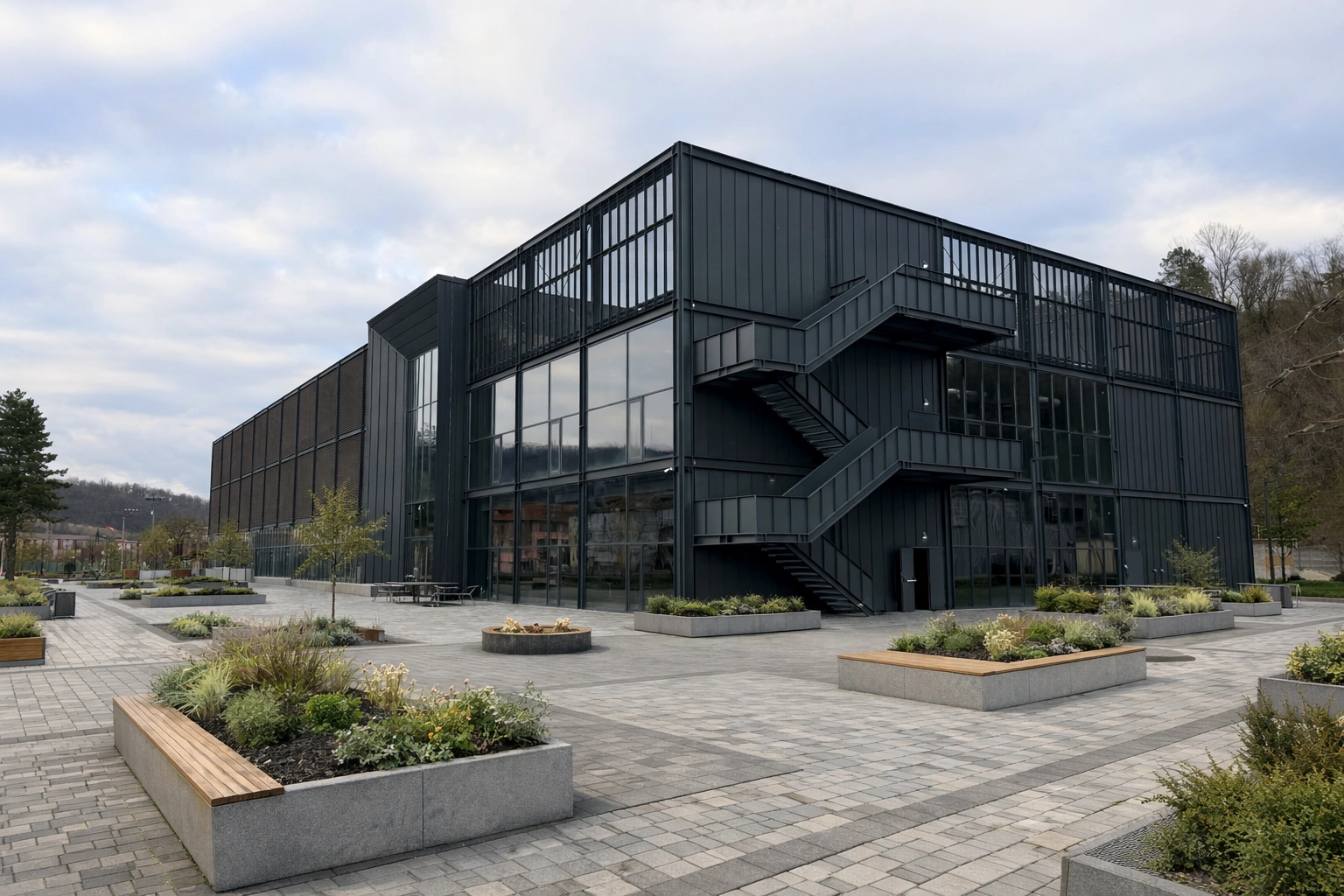 Centrul Multifunctional Resita exterior, dec 2025-07_site